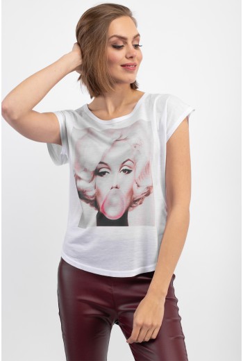 White Marilyn t-shirt